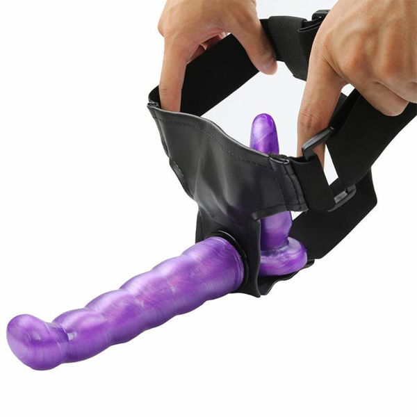 Imagen de Arnes Sujetador Consolador Doble Penetracion Dildo