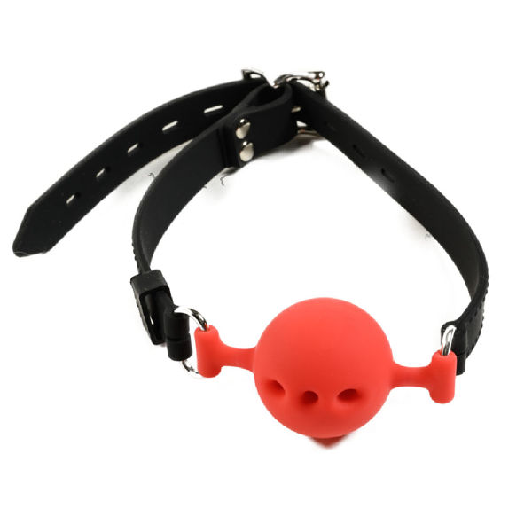 Imagen de Mordaza Bola Bucal Transpirable Silicona Ryozoch