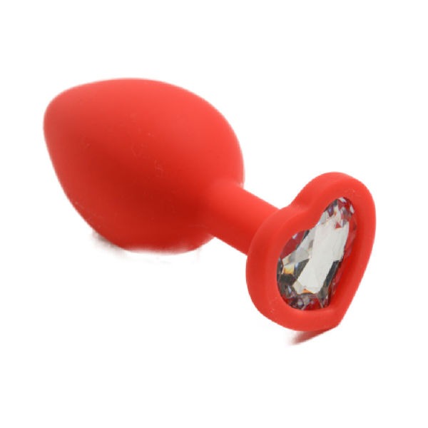 Enigma - House of Pleasure. Plug Anal Silicona con Joya Corazon Mediano