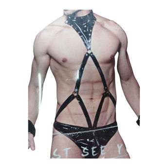 Imagen de Sexy Conjunto Arnes Cuerina Hombre 9850