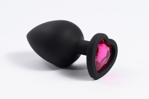 Imagen de Toys Plug Anal Silicona con Gema Corazón 9 cm