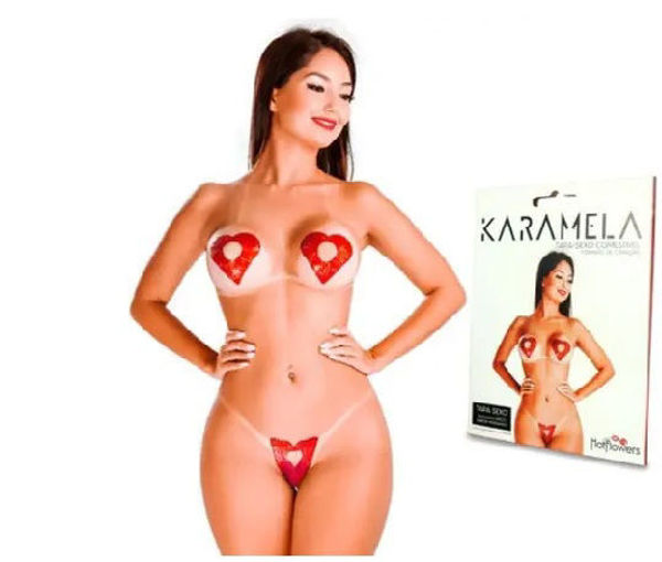 Imagen de Toys Bikini Comestible Corazones Karamela