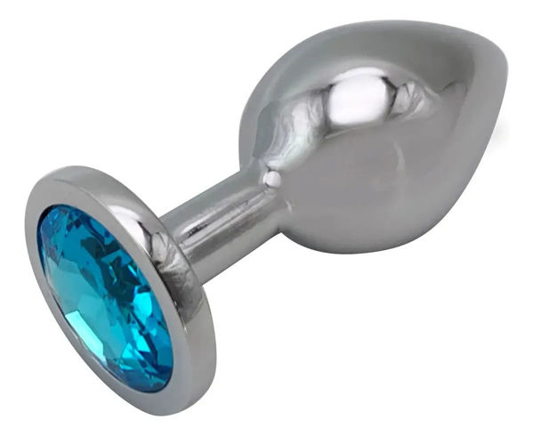 Imagen de Toys Plug Anal Metal Plateado 8 cm. con Gema