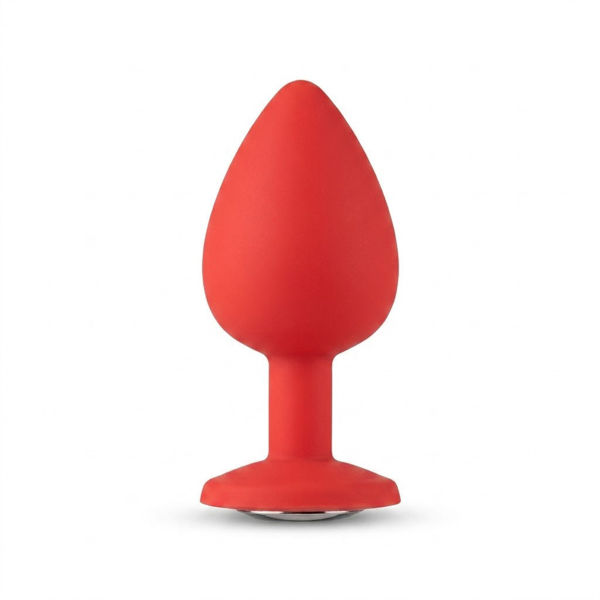 Imagen de Plug Anal Silicona con Joya Redonda Grande